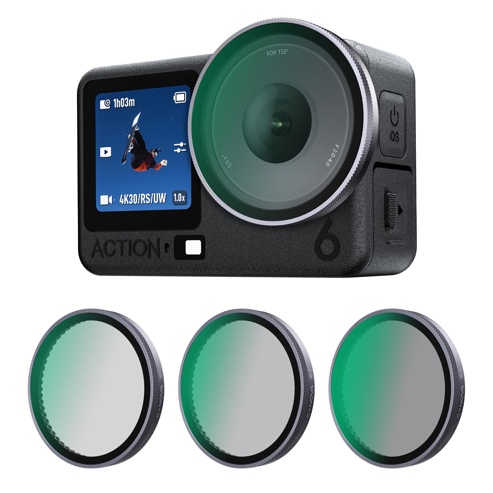 Amazon.com : CYNOVA Osmo Action 6 ND Filter Set (ND8/ND16/ND32